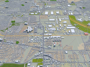 mesquite city texas usa 30km 3D Model