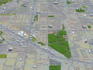 mesquite city texas usa 30km 3D Model