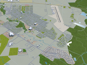 mesquite city texas usa 30km 3D Model