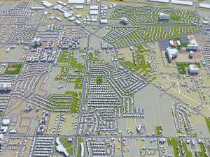 mesquite city texas usa 30km 3D Model