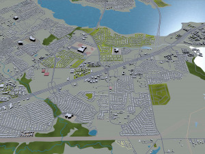 mesquite city texas usa 30km 3D Model