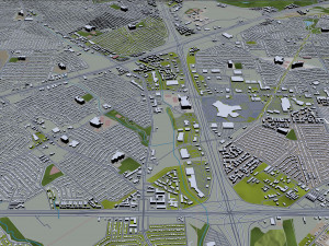 mesquite city texas usa 30km 3D Model