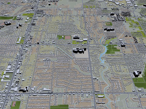 mesquite city texas usa 30km 3D Model