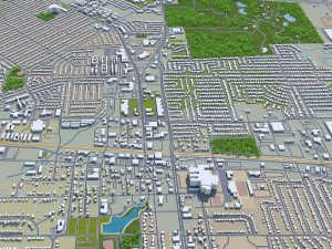 mesquite city texas usa 30km 3D Model