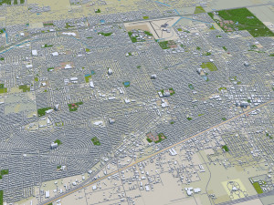 midland city texas usa 30km Modèle 3D