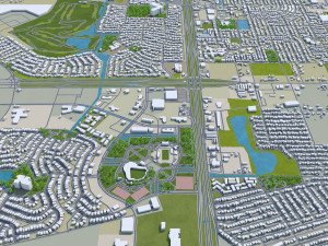 midland city texas usa 30km Modèle 3D
