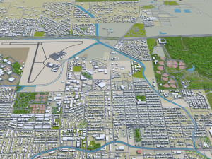midland city texas usa 30km Modèle 3D