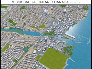 mississauga city ontario canada 40km 3D Модель