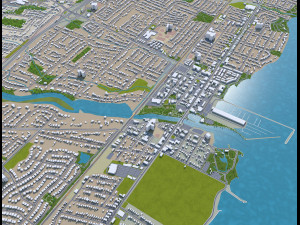 mississauga city ontario canada 40km 3D मॉडल