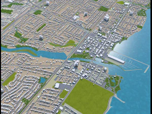 mississauga city ontario canada 40km 3D Model