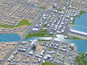 mississauga city ontario canada 40km 3D मॉडल