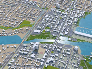 mississauga city ontario canada 40km 3D Model
