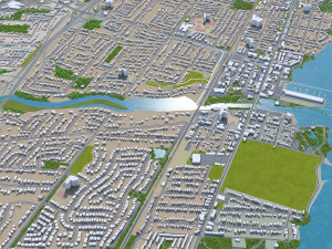 mississauga city ontario canada 40km 3D मॉडल