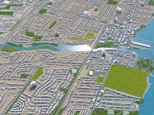 mississauga city ontario canada 40km 3D Model