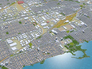 mississauga city ontario canada 40km 3D Model