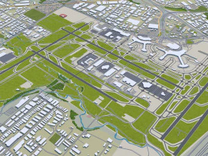 mississauga city ontario canada 40km 3D Model