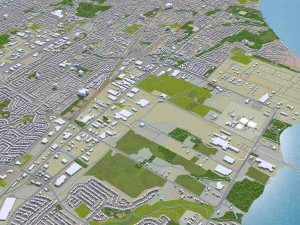 mississauga city ontario canada 40km 3D Model