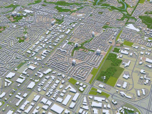 mississauga city ontario canada 40km 3D Model