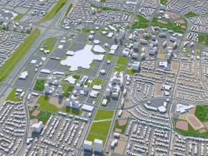 mississauga city ontario canada 40km 3D Model