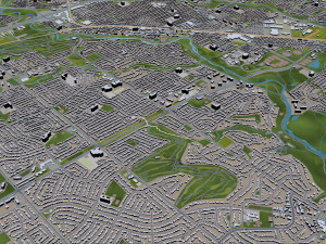 mississauga city ontario canada 40km 3D मॉडल