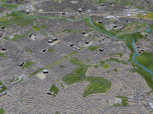 mississauga city ontario canada 40km 3D Model