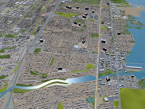 mississauga city ontario canada 40km 3D मॉडल
