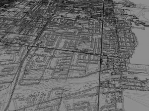 mississauga city ontario canada 40km 3D Model