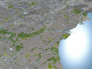 mississauga city ontario canada 40km 3D मॉडल