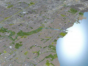 mississauga city ontario canada 40km 3D Model