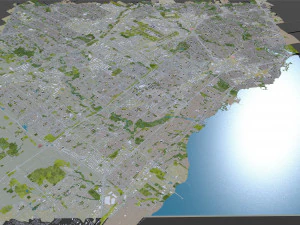 mississauga city ontario canada 40km 3D Model