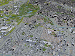 mississauga city ontario canada 40km 3D मॉडल