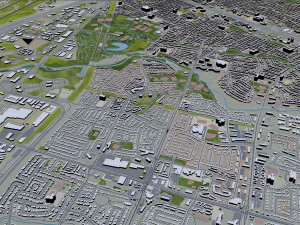 mississauga city ontario canada 40km 3D Model