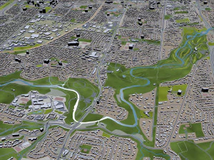 mississauga city ontario canada 40km 3D Model