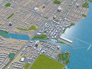 mississauga city ontario canada 40km 3D मॉडल