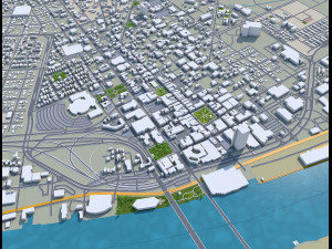 mobile city alabama usa 40km 3D Model