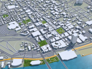 mobile city alabama usa 40km 3D Model