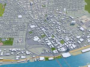 mobile city alabama usa 40km 3D Model