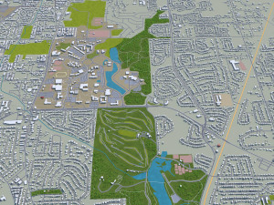 mobile city alabama usa 40km 3D Model