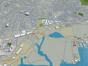 mobile city alabama usa 40km 3D Model