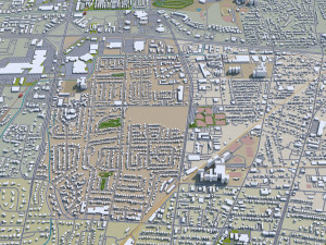 mobile city alabama usa 40km 3D Model