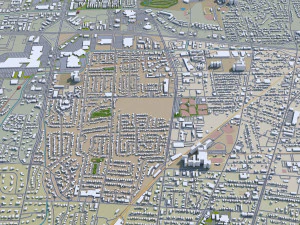mobile city alabama usa 40km 3D Model