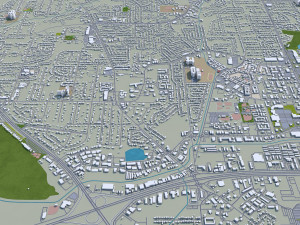 mobile city alabama usa 40km 3D Model