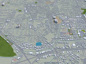 mobile city alabama usa 40km 3D Model