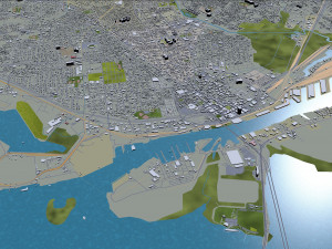 mobile city alabama usa 40km 3D Model