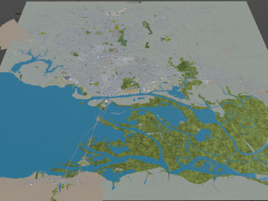 mobile city alabama usa 40km 3D Model