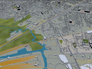mobile city alabama usa 40km 3D Model