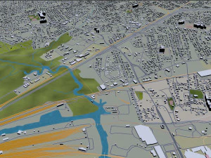 mobile city alabama usa 40km 3D Model