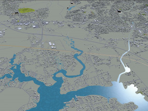 mobile city alabama usa 40km 3D Model
