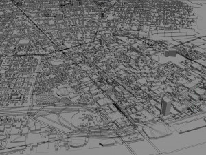 mobile city alabama usa 40km 3D Model