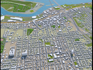 moline city illinois usa 20km Modèle 3D